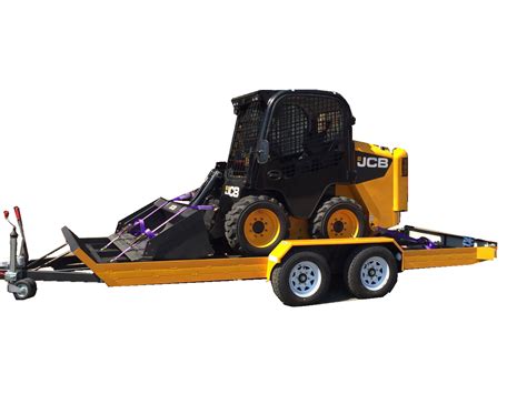 skid steer bucket tie down trailer|skidsteer bobcat to trailer.